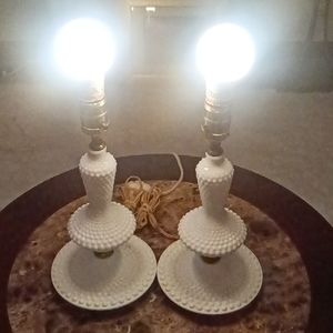 COPY - Vintage Hobnail Lamps